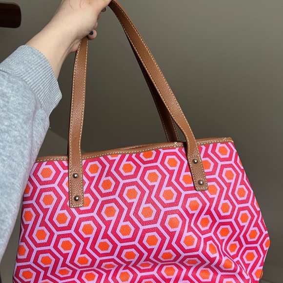 Nine West Pink and Red Geometric Shoulder Bag - Picture 4 of 11